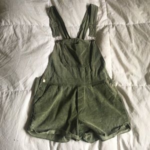 Corduroy Overall Shorts